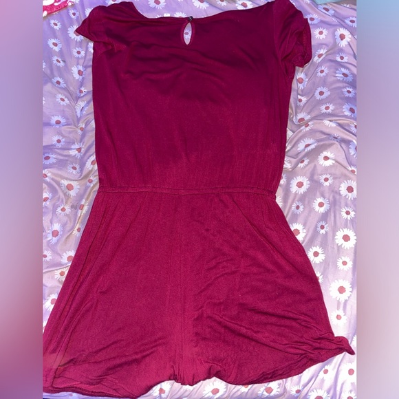 Butter soft burgundy/red romper - Picture 3 of 4